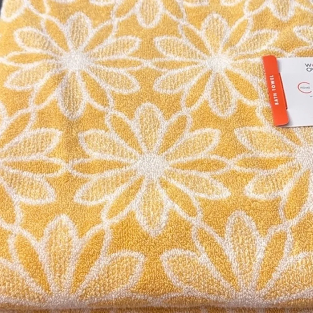 CARO HOME 100% Cotton Bath Towel Set - Kaleidoscope - Honey Blossom